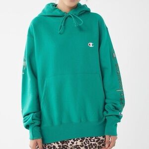 Champion Green Hoodie Sweatshirt